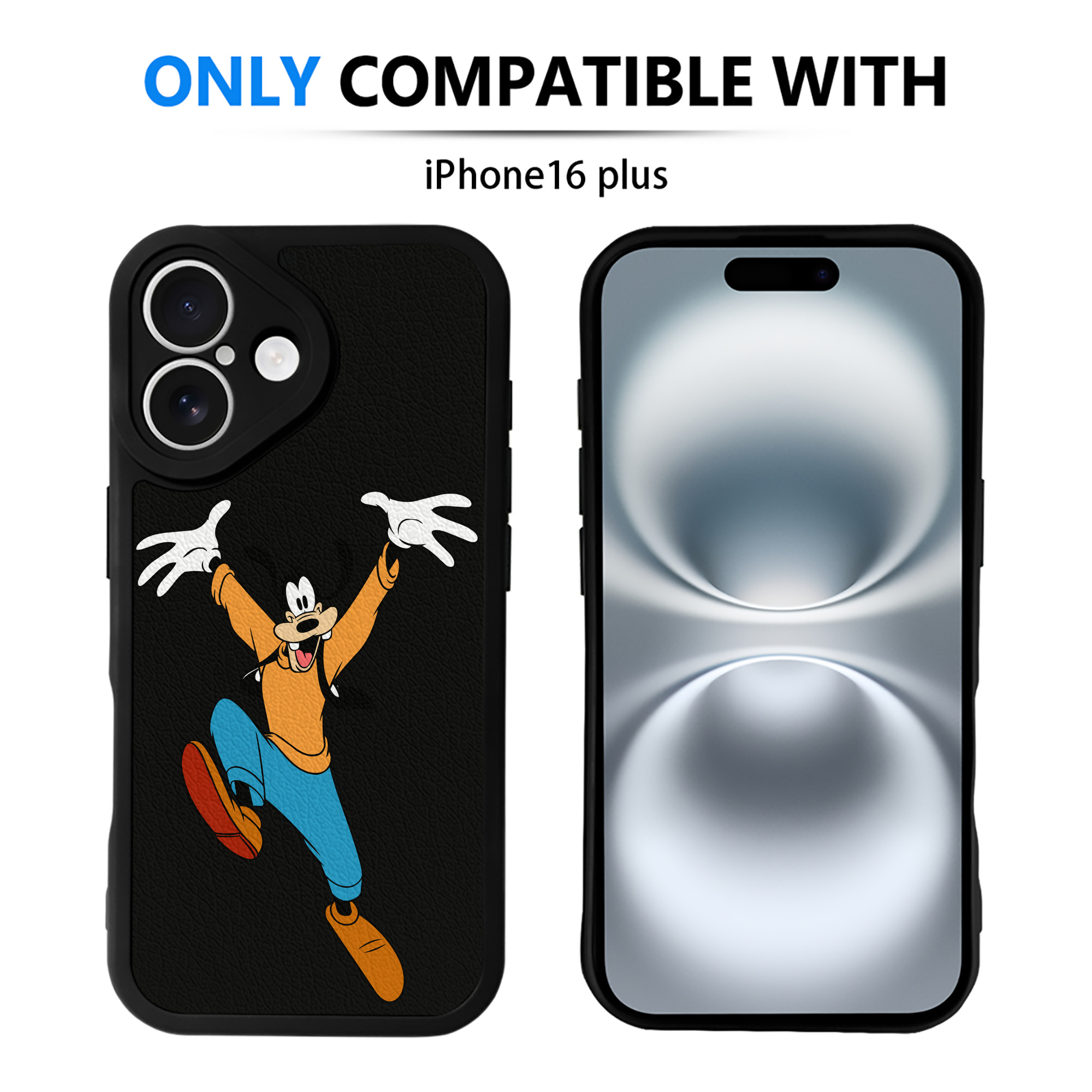（画像用） ミッキーマウス Mickey Mouse 【iPhone 16シリーズ対応】シリコンスマホケース（レザー調） 材質：シリコン